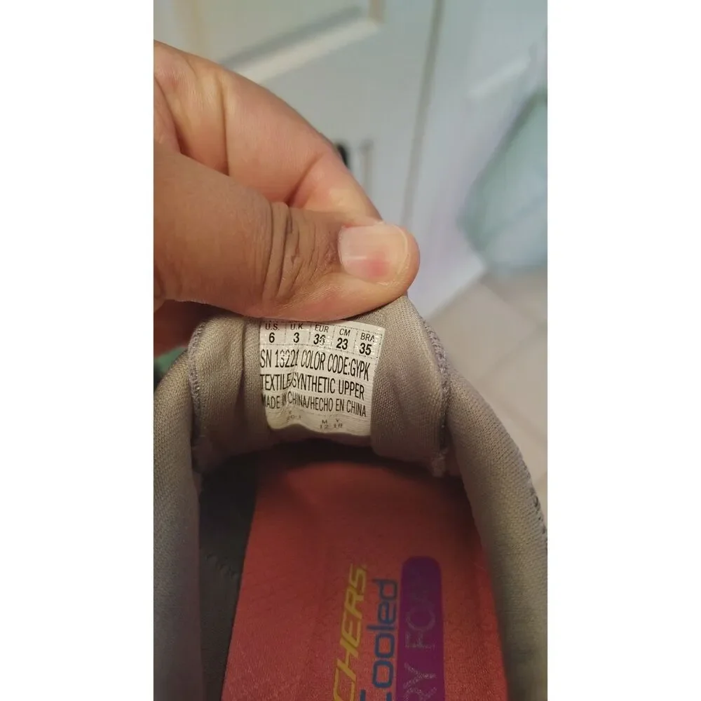 Skechers Skech-Air Women’s Running Shoes Sneaker Mauve Gray Pink Size 6